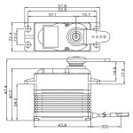 MD980TW 22.4mm, Coreless, Wide Voltage, Titanium Gear Actuator (7.4V)
